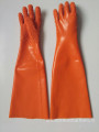 Pomarańczowa rękawica pokryta ramami PVC