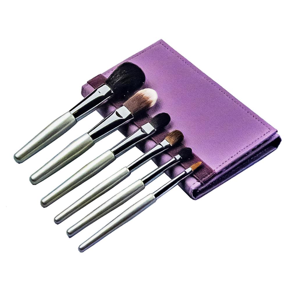 Ensemble de brosses de maquillage de 6 PC avec pochette en tissu