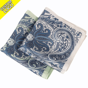 Factory Direct High Quality Custom Printed Pure Silk Handkerchiefs/Pocket Squares for Men