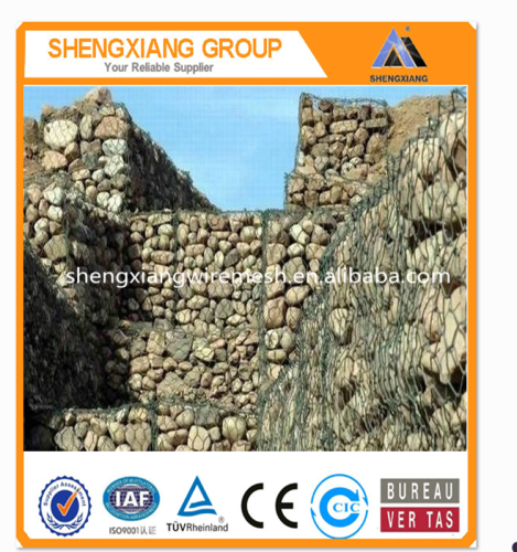 high quality pvc coated hexagonal gabion box 4x1x1