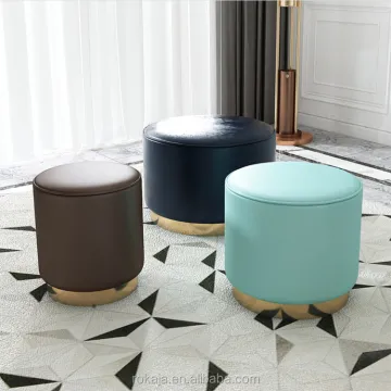 Modern Leather Changing Stool for KTV - Factory Wholesale Gold Bar Stool for Dressing Room