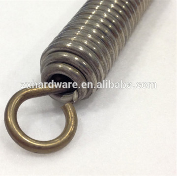 Conical extension spring with full hooks