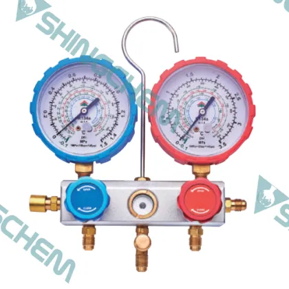 Charging Hose with Safety Valve for Freon Refrigerant (R12, R134a, R410a, R32) - Manifold Gauge Compatible