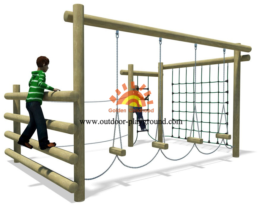 outdoor woooden climbing playground playframe