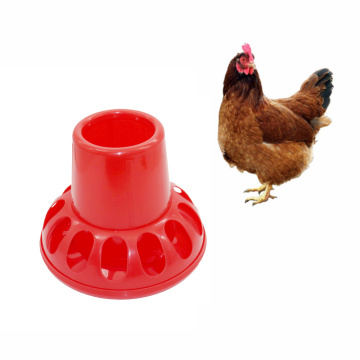2 PCS Chicken Quail Automatic Feeder 2kg Red Plastic Feed Bucket Farm rearing Tools
