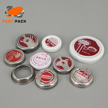 Fingerdruckdeckel mit Kunststoffnase / Ausgüssen