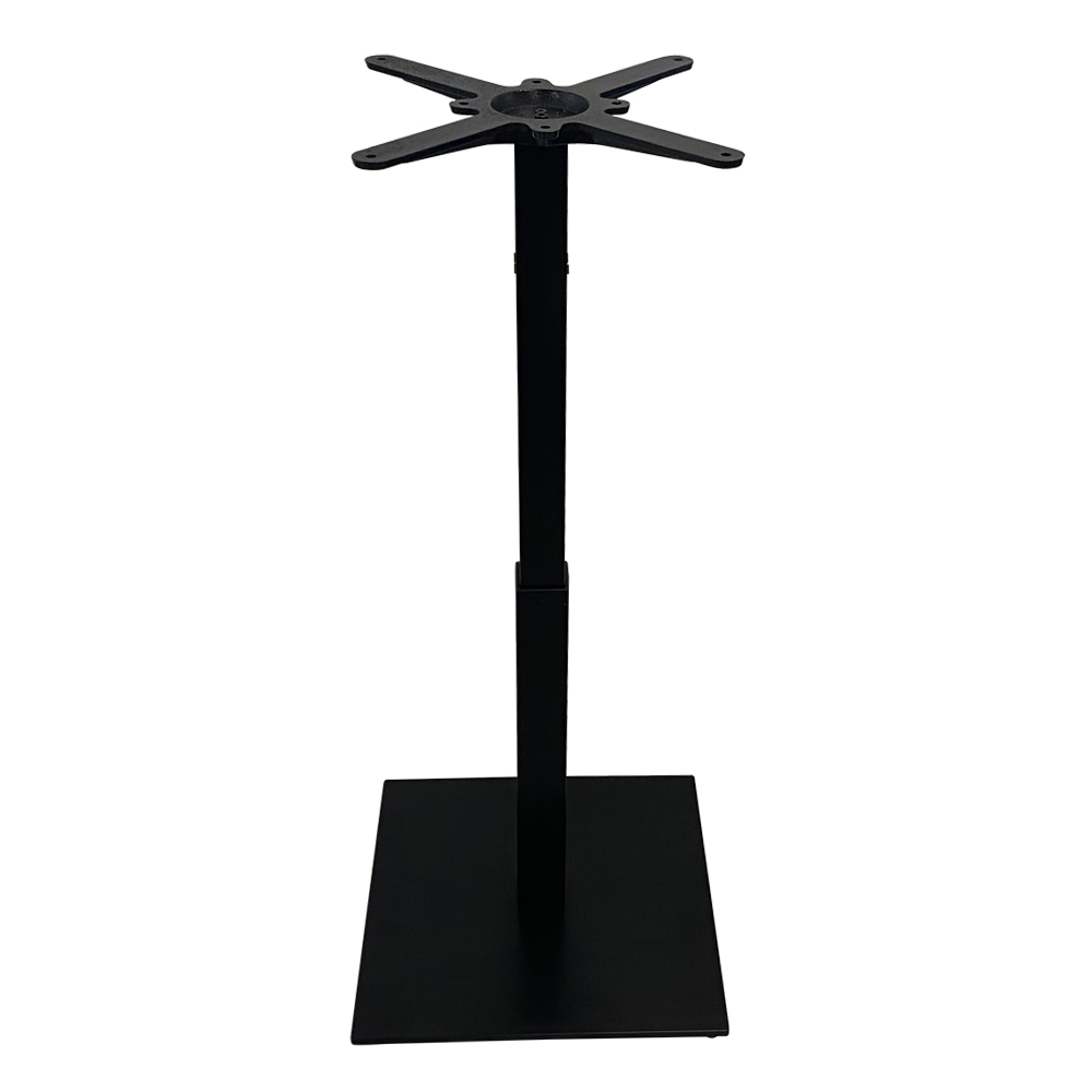 Base de mesa de café de hierro forjado de metal con sistema de altura ajustable de manivela manual