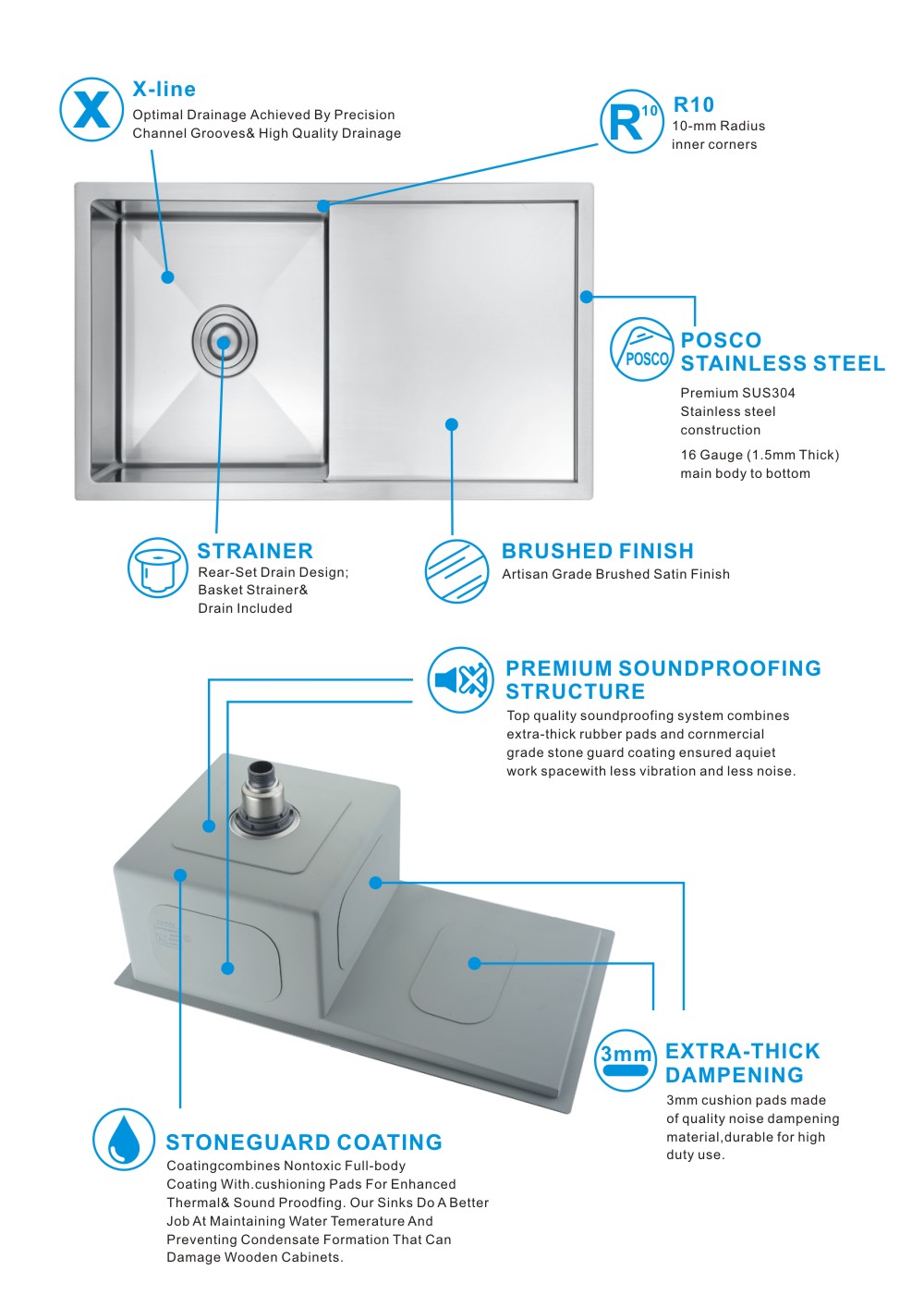 drain board sink