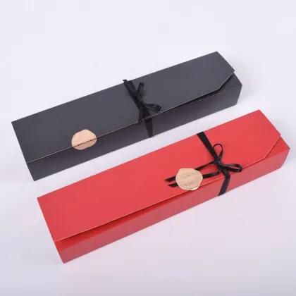 Black Rectangle Chocolate Paper Box Dessert Packaging Box