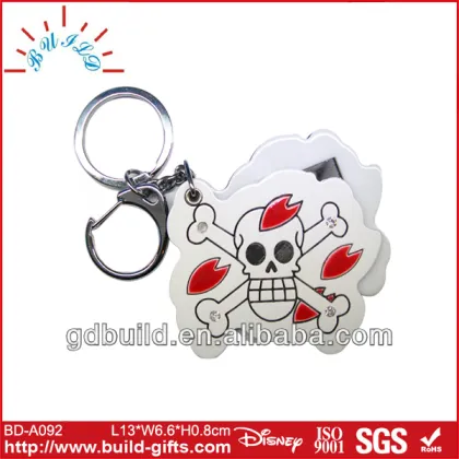 acrylic Skullcandy cosmetic mirror keychain