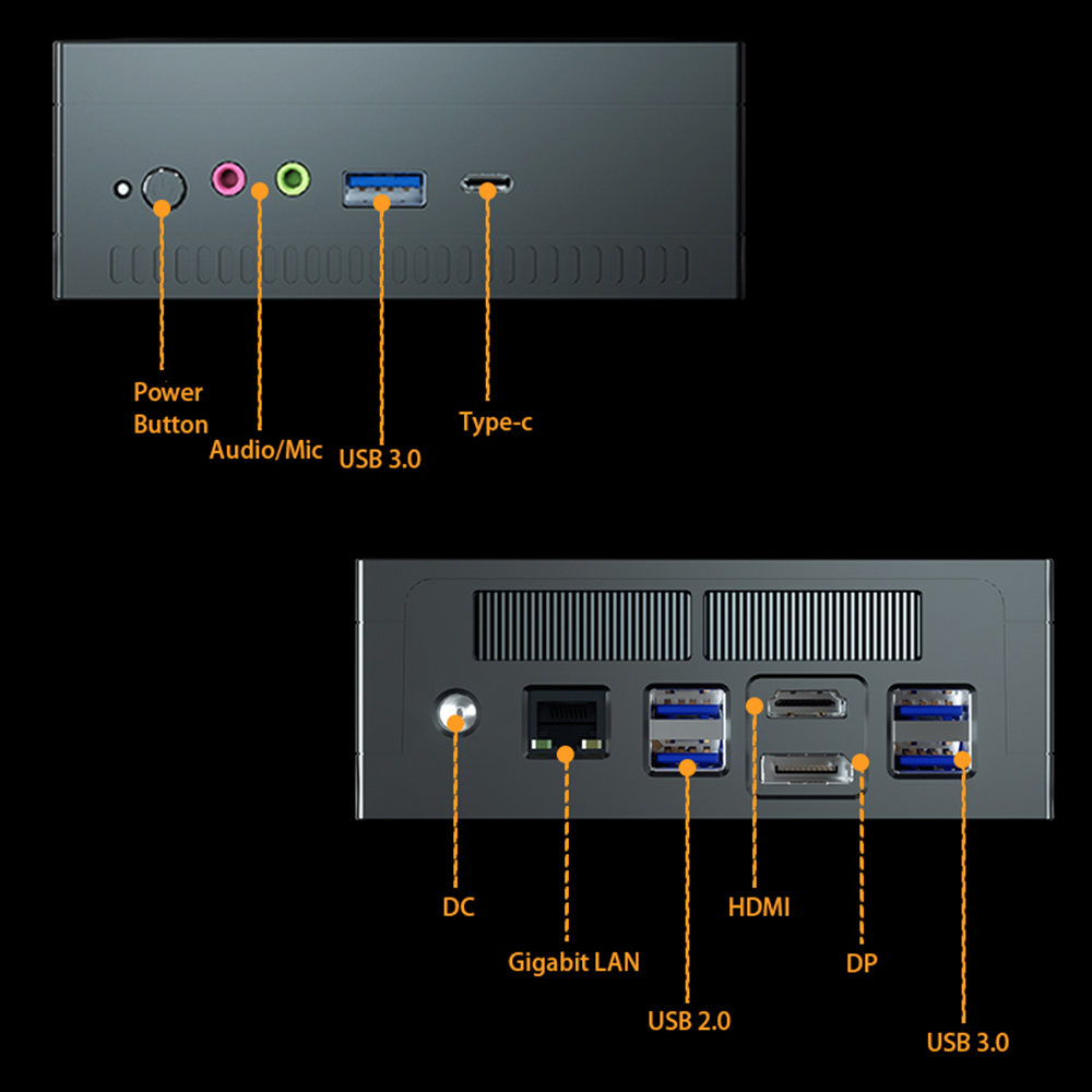 x68 AMD Mini PC With DDR4 RAM Single LAN
