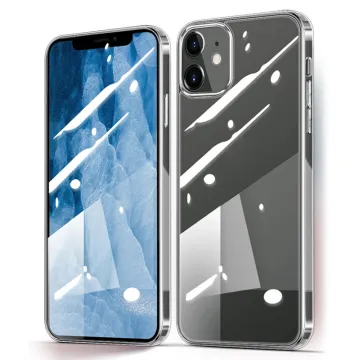Clear Shockproof Tempered Glass + TPU Phone Case for iPhone 12 13 14 15 Mini Pro Max