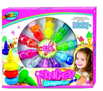 30ct Finger Crayon School Supply Kid Arts and Crafts Box Packing