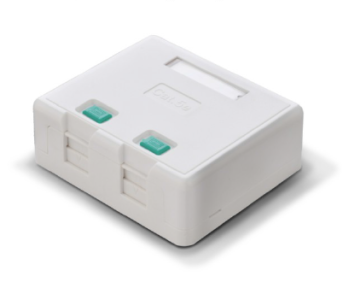 two port Cat5e Surface mount box surface mount outlet box for UTP keystone jack with dust cover keystone jack
