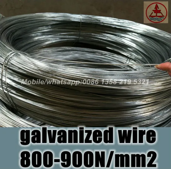 china factory high tensile strength 800-900N/mm2 galvanized wire for clothes hanger