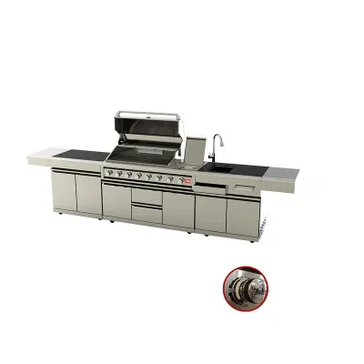 304 Stainless Steel BBQ Grill Outdoor Cabinet with Handles