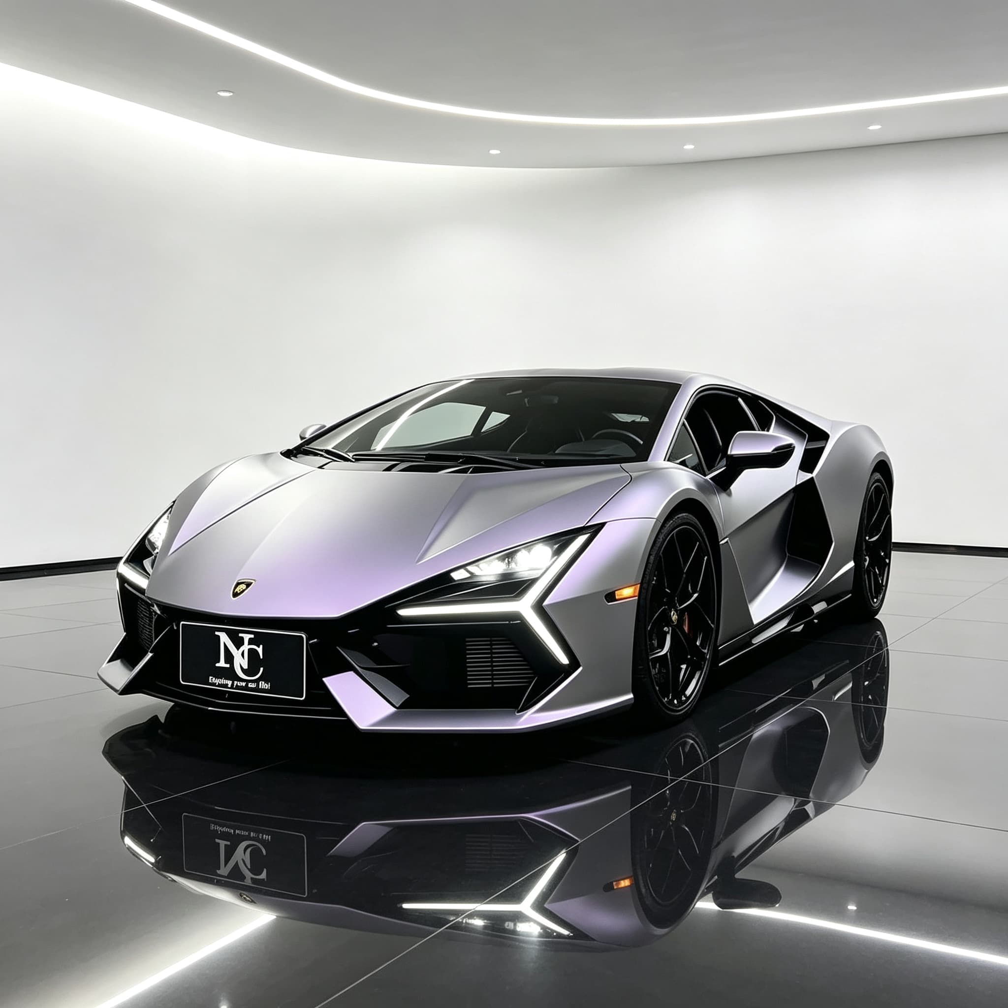 Self-Healing Tech-Grey Purple Auto Wrap
