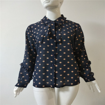 Printed Polyester Shirt with a Streamer