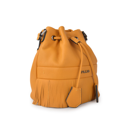 Kordelzug Lady Fashion Quaste Mini Leder Bucket Bag