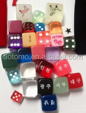 Wholesale Customized Casino Crystal Mahjong Dice