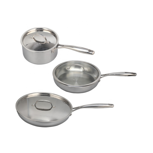 10-piece stainless steel pots and pans set