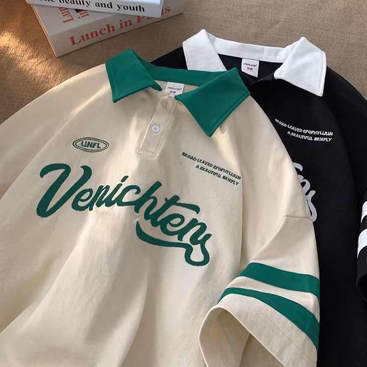 Cotton Polyester Mens Uniform Golf Polo Shirts