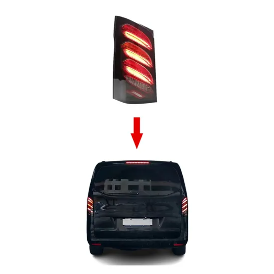 XT Upgrade LED Taillight for Mercedes Benz Vito V260 V250 W447 W446 2016-2022 Plug and Play