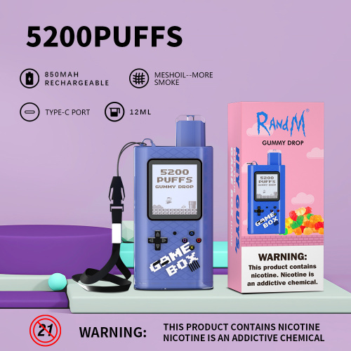 New Randm Game Box 5200Puffs Vape descartável