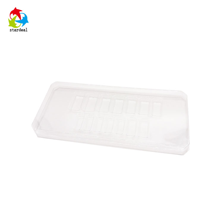 Custom cosmetic clear vacuum plastic blister tray