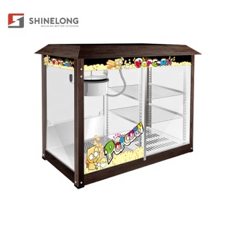 Electric Commercial Popcorn Machine with Warming Showcase Production Line