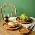 Vassoio da portata in legno Piatto da esposizione per dessert