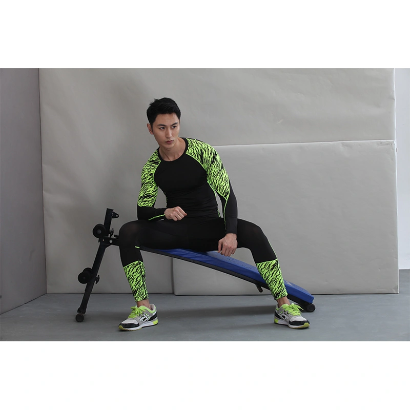 REALLION - Set: Long-Sleeve Sport T-Shirt + Legging Inset Sport Shorts