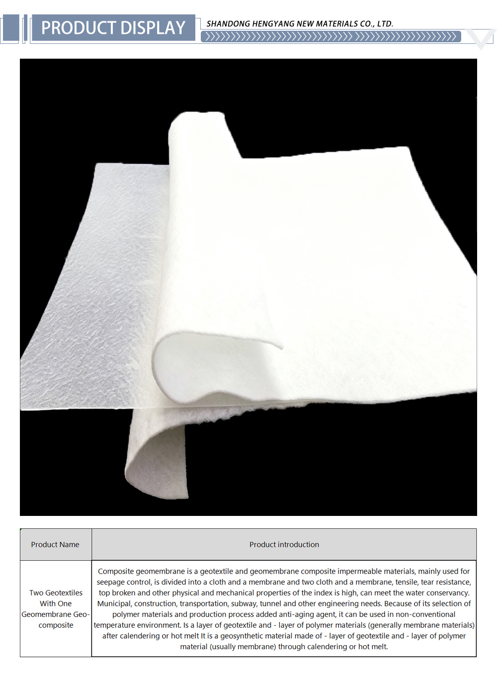 Two Geotextiles With One Geomembrane Geo-composite 44-X
