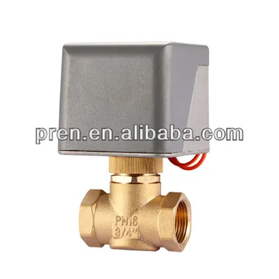 brass electric water valve with actuator