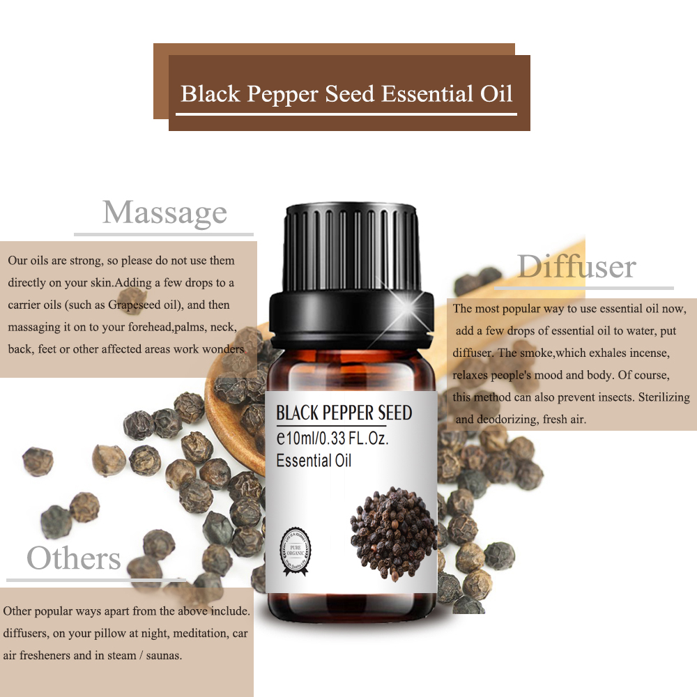 black pepper essential oil Aroma Diffuser SkinCare cosmetic
