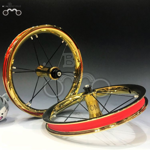 colorful golden 7075 rim 12H 12inch wheel set