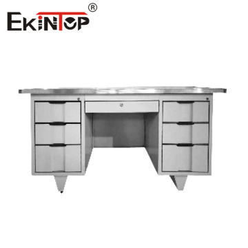 Modern Black and White Metal Office Desk for Managers