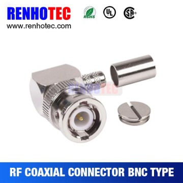 bnc crimp connector for awg wire with right angle