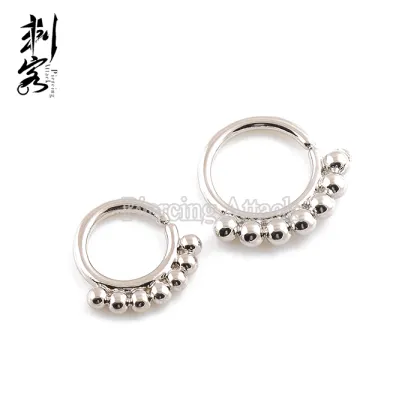 Brass Tribal Simple Ball Septum Clickers Nose Ring