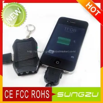 Flashlight solar usb battery charger ring