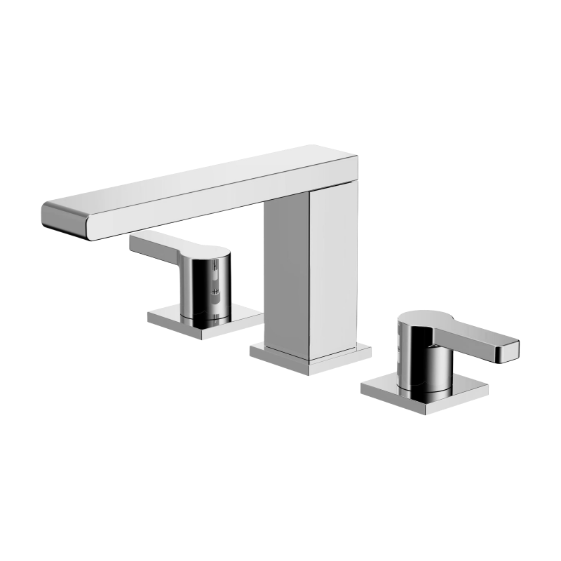 Brass 3-hole Basin Faucet Chrome