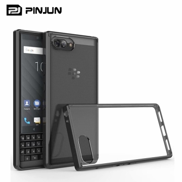 Transparent TPU Bumper Hard Acrylic Shockproof Case for Blackberry Key2