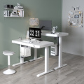 Home Office Uplift Glass White Electric Stojący biurko