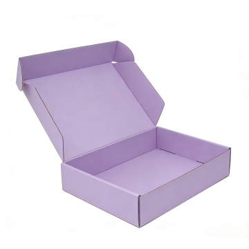 Boîte-cadeau en carton ondulé personnalisé violet
