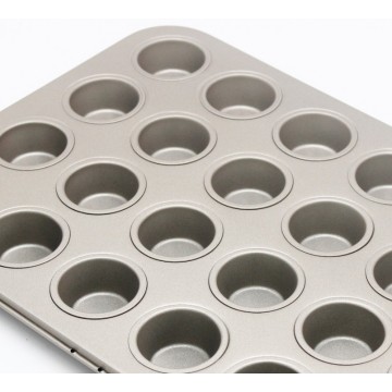 utensilios para hornear acero al carbono molde para muffins de 24 tazas