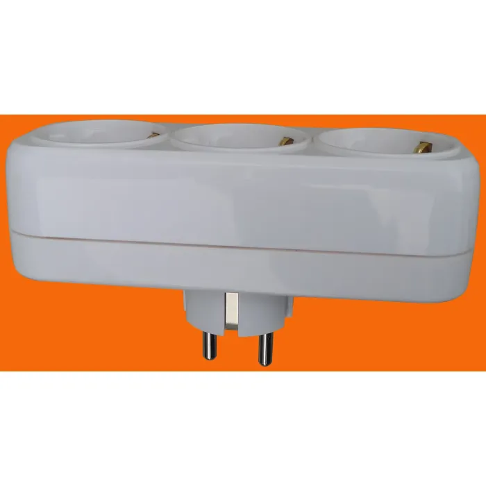 Adaptor Daya Listrik AC 3 Arah Gaya Eropa (P8813)
