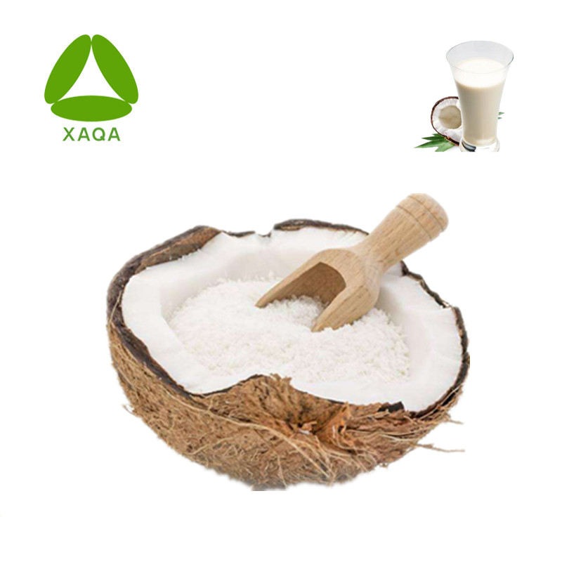 Aditivos alimentares naturais em pó de extrato de coco com água instantânea