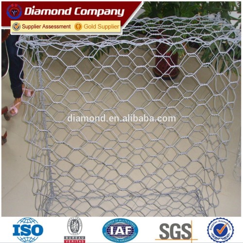 hot dipped galvanized gabion box with 3% lacing wire ( real factory )