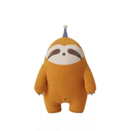 Cute orange sloth sleeping pillow plush toy