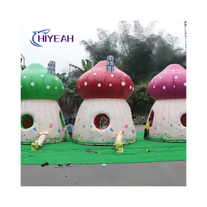 Custom Inflatable Mushroom House: Mini Bounce House and Amusement Inflatable Mushroom Castle